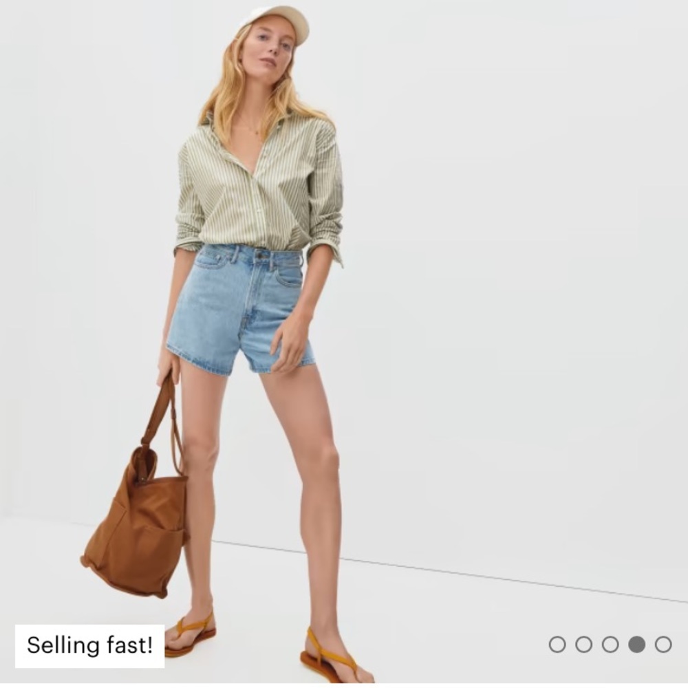 Everlane The Aline Denim Shorts Powder Blue 28